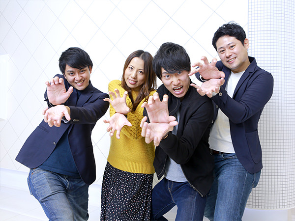 左から弘田翔さん、北山めぐみさん、原良輔さん、花井雄二朗さん