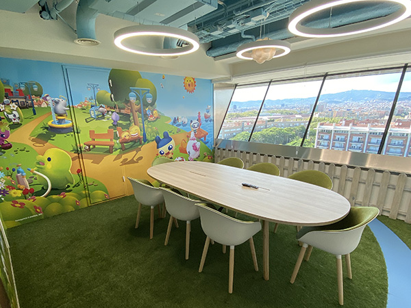 Tamagotchi-themed meeting room